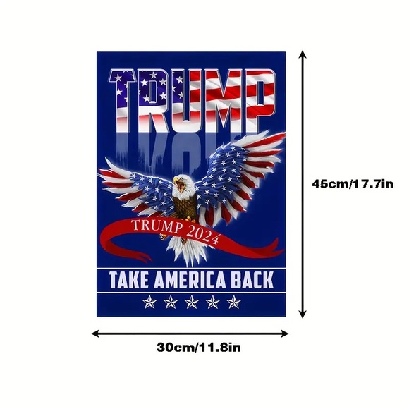 🇺🇸”TRUMP 2024 TAKE AMERICA BACK” American Eagle & Stars Garden Flag! - Picture 4 of 6